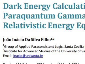 "Dark Energy Calculations Using the Paraquantum Gamma Factor (γPψ) on the Relativistic Energy Equation"