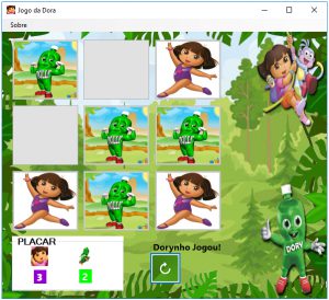 "Jogo da Dora", desenvolvido para a disciplina Técnicas de Programação II