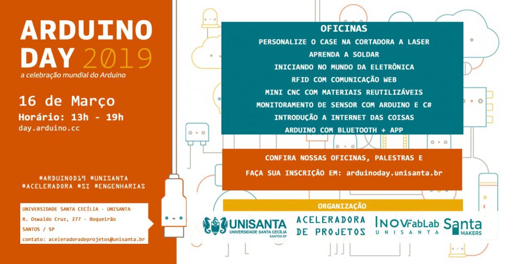 Unisanta sedia o Arduino Day, evento mundial simultâneo sobre a ...